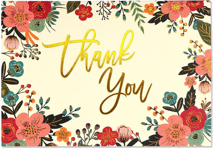 Floral Frame Thank You Notes