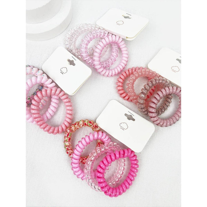 Pink Shades  Spiral Hair Ties