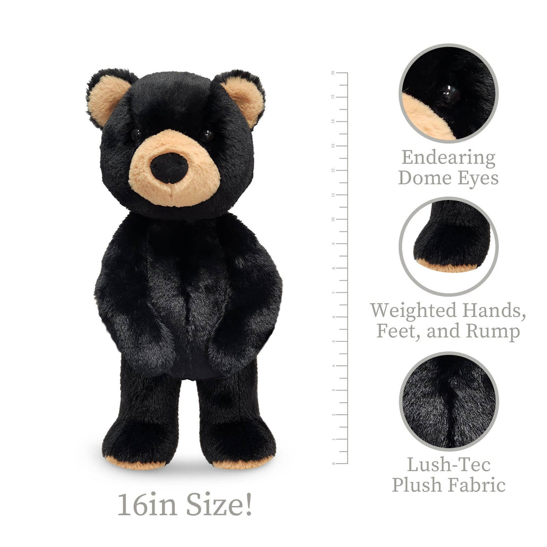 World Softest Plush Lushee 16 inch - Rumbles Black Bear