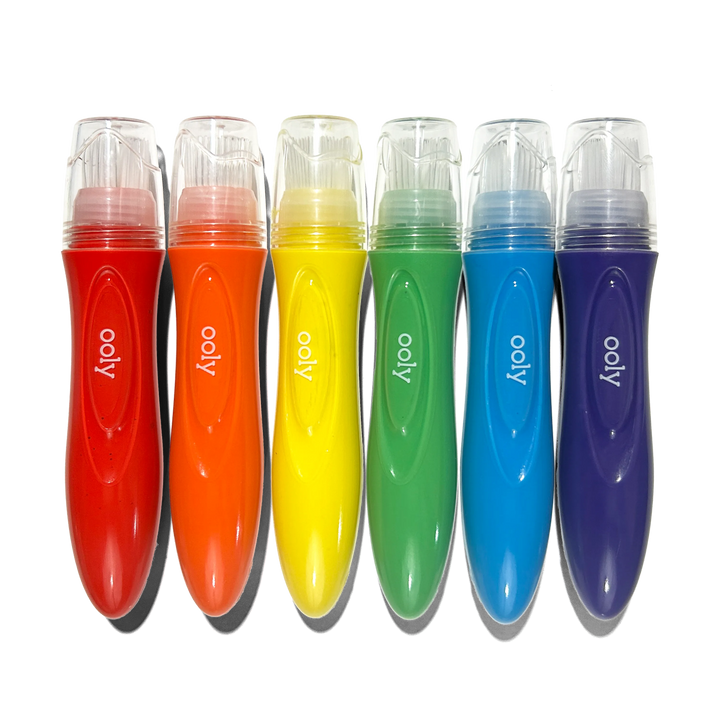 Easy Squeezy Squeezable Poster Paint Brushes - Set of 6
