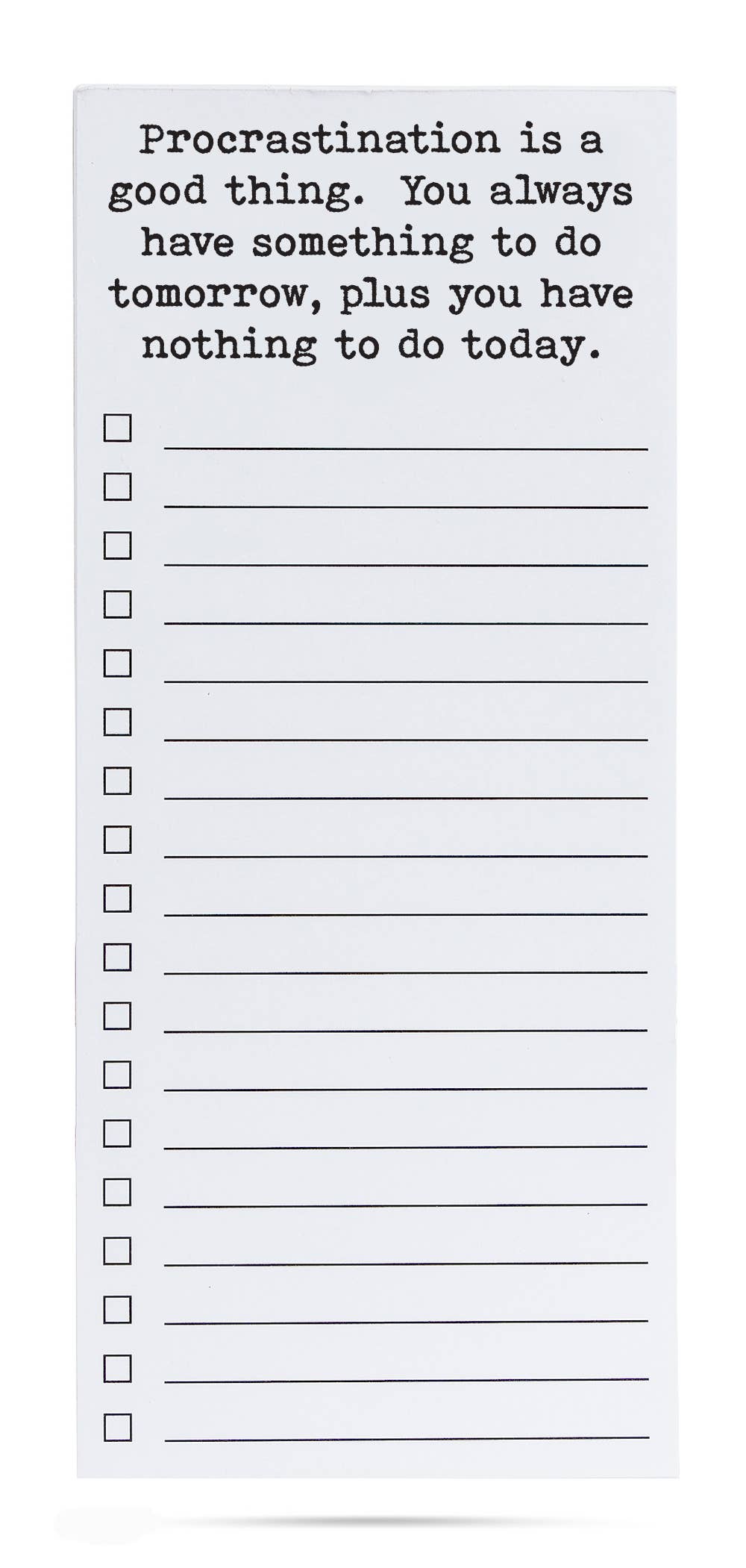 Procrastination is a good thing funny and clever list pad