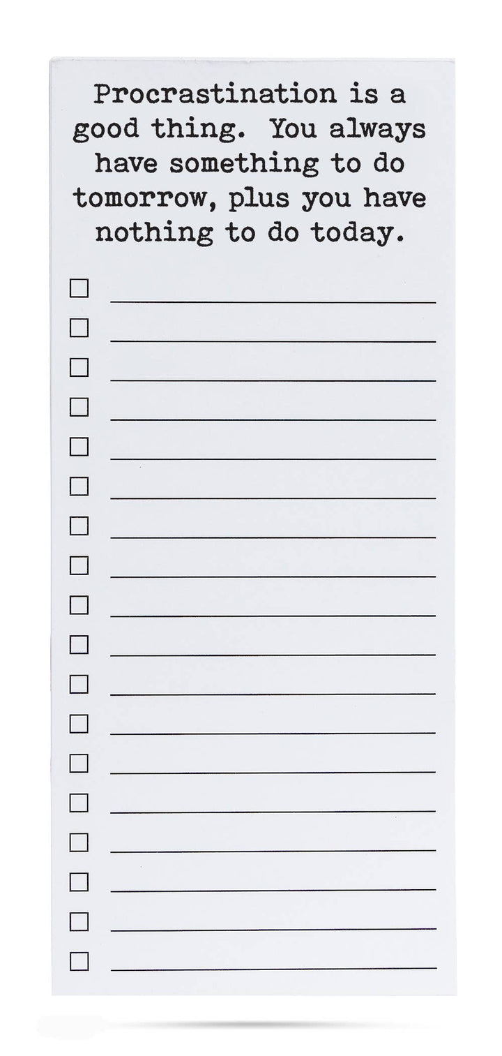 Procrastination is a good thing funny and clever list pad