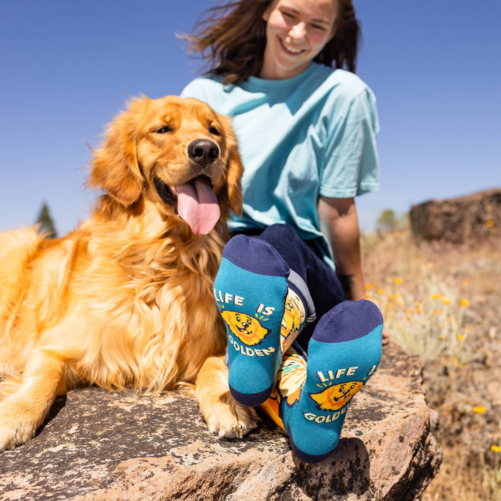 Life Is Golden (Golden Retriever) Socks