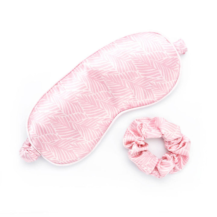 Lemon Lavender Silky Eye Mask & Scrunchie Set Open Stock