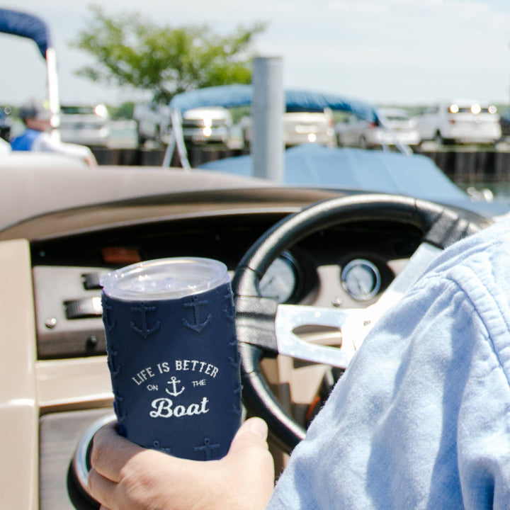 On The Boat - 20 oz Travel Tumbler with 3D Silicone Wrap