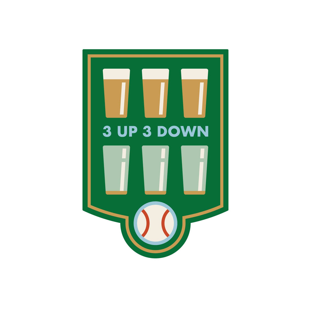 3 Up 3 Down Sticker