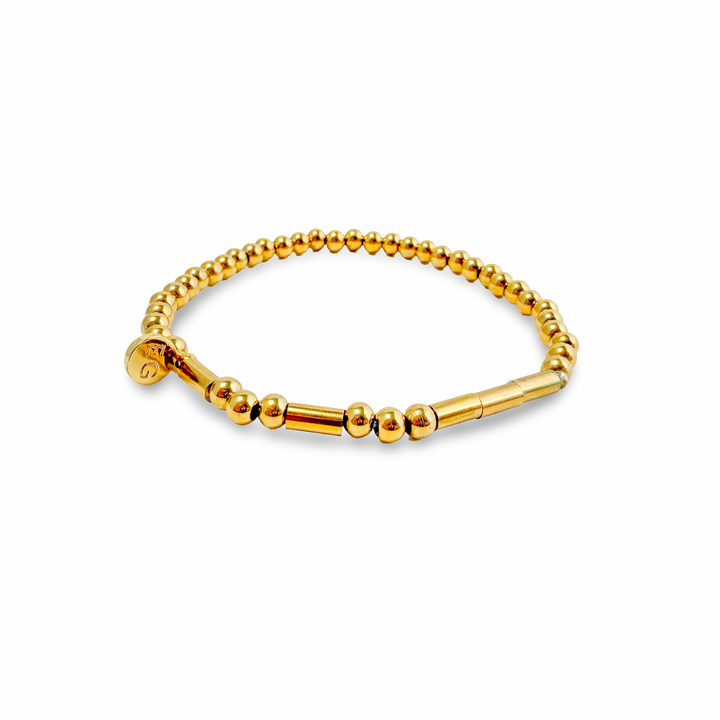 Morse Code Gold Waterproof Beaded Bracelet | DREAM