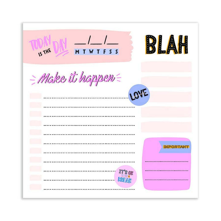 Undated Make it Happen Daily Note Block