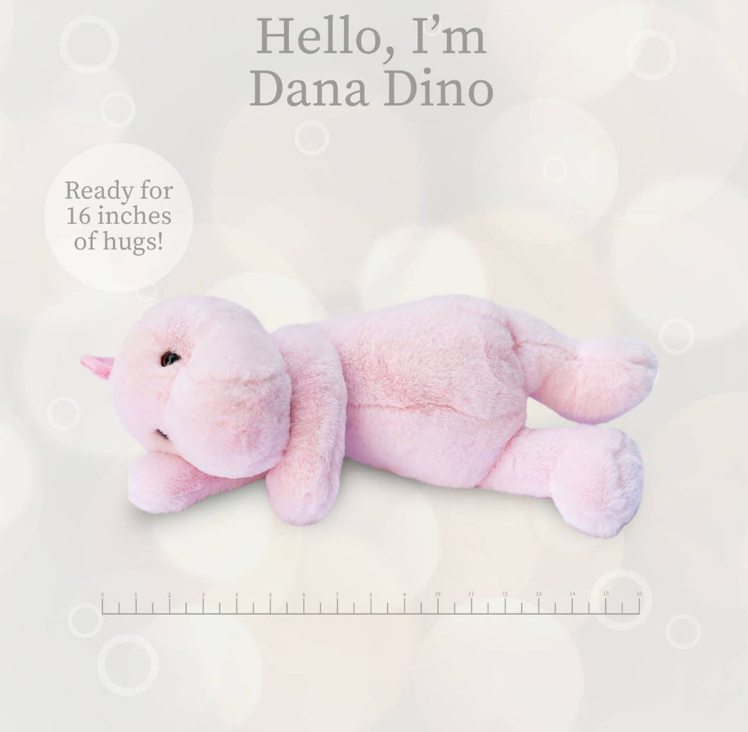 World's Softest Lushee 16 inch Pink Dino Plush Toy for Kids