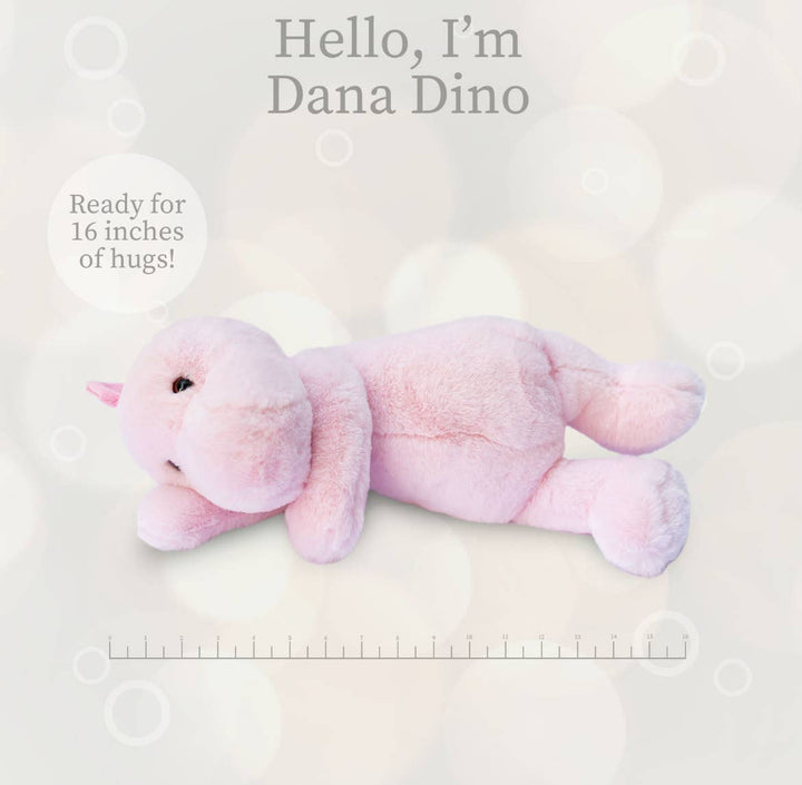 World's Softest Lushee 16 inch Pink Dino Plush Toy for Kids