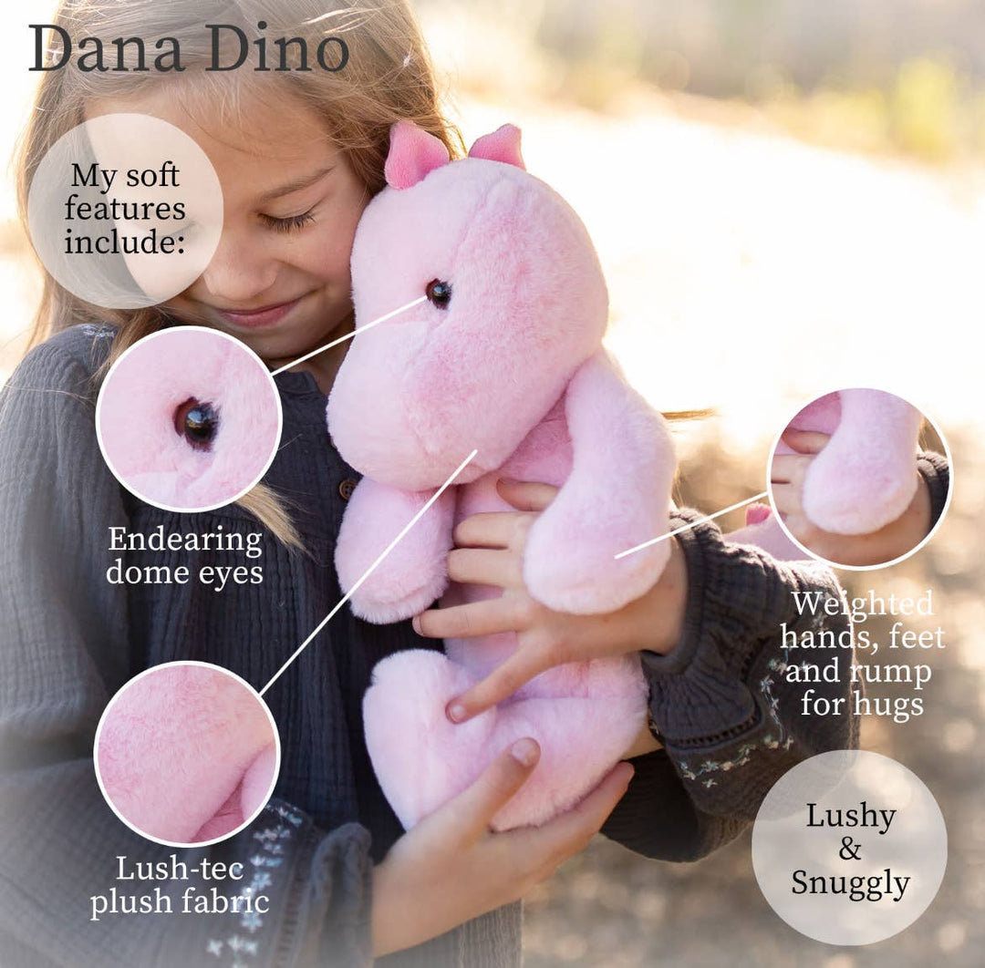World's Softest Lushee 16 inch Pink Dino Plush Toy for Kids