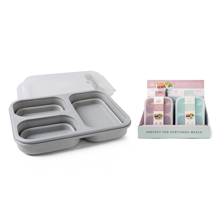 Krumbs Kitchen Collapsible Silicone Meal Prep Container Asst