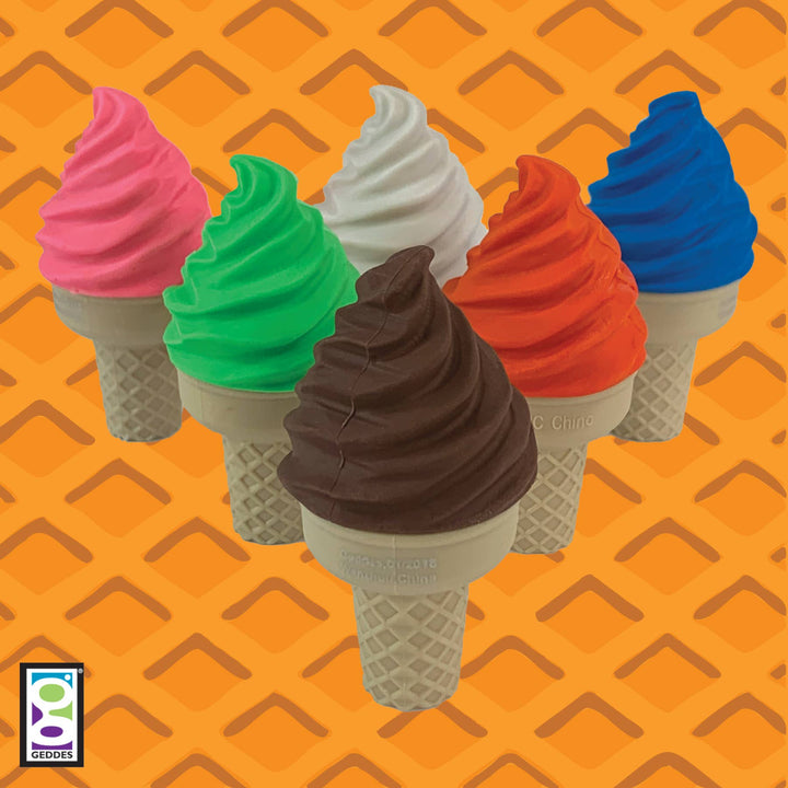 ICE CREAM SHOPPE SCENTED ERASER WITH SHARPENER