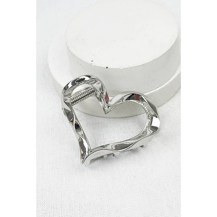 Metal Heart Shape Hair Claw Clips