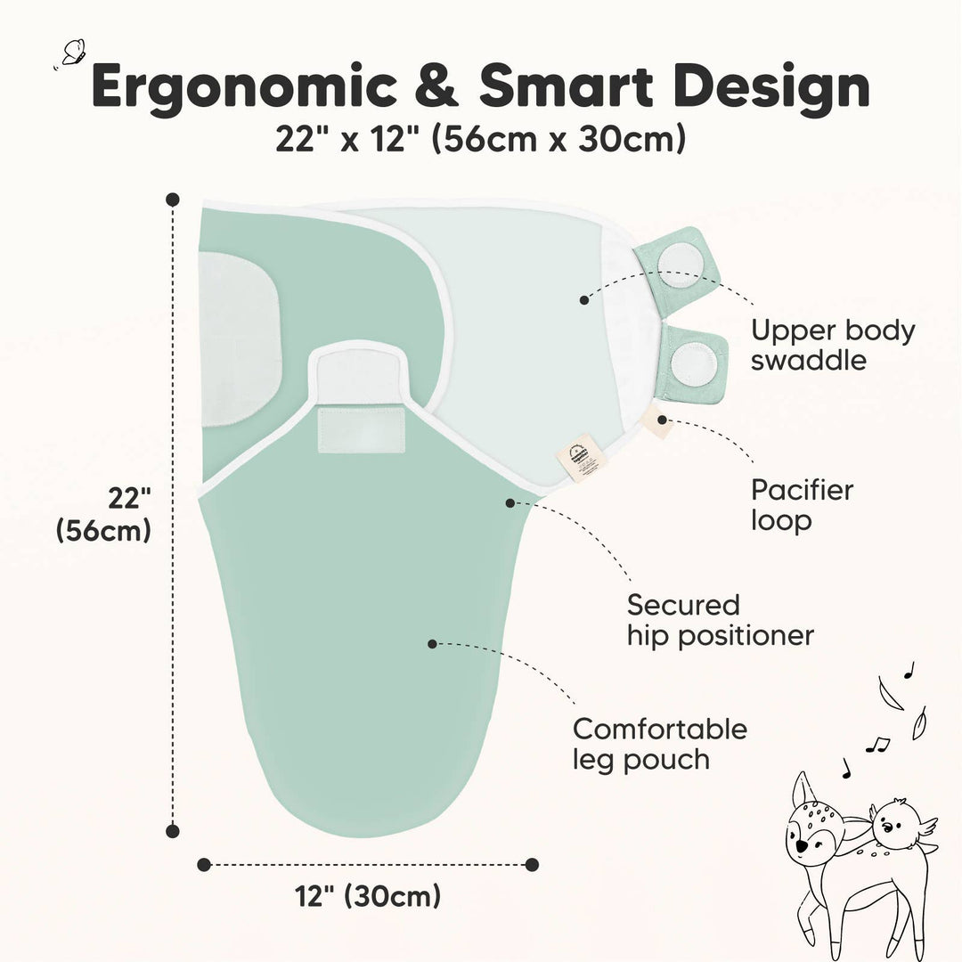 3pk Soothe Baby Swaddles 0-3 Months, Sleep Sack for Newborns