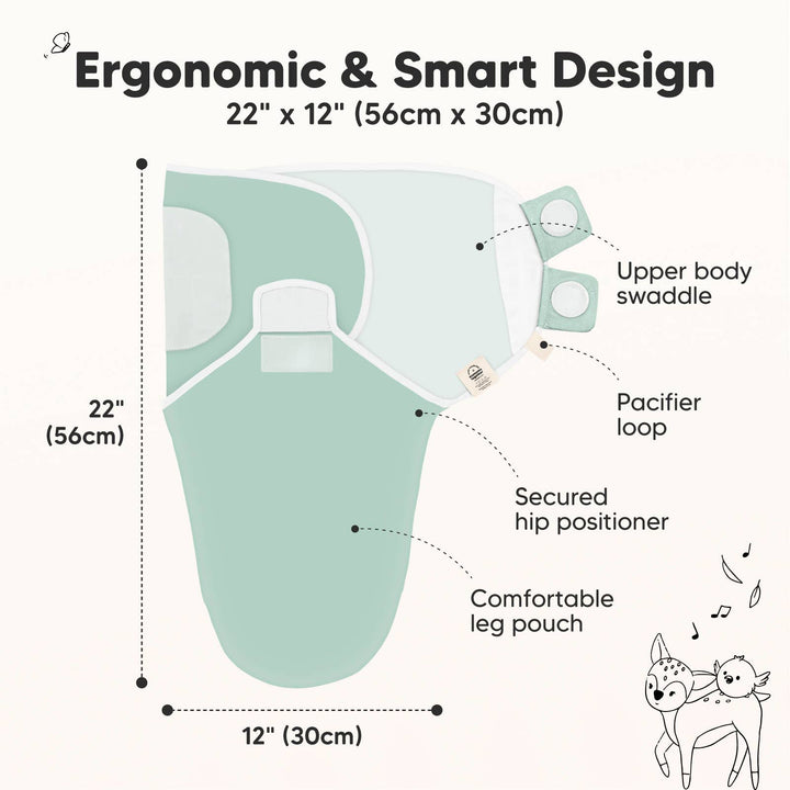 3pk Soothe Baby Swaddles 0-3 Months, Sleep Sack for Newborns
