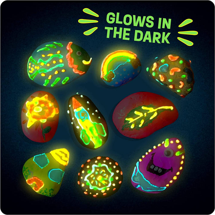 Kids Rock Painting Kit - Glow in The Dark - Arts & Crafts