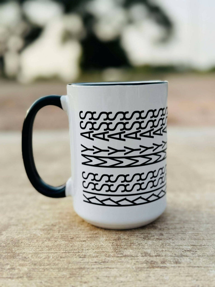Fuck This Shit Mug, Tire Track Mug, Hidden Message Mug