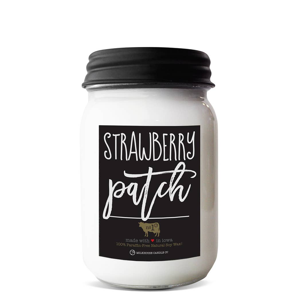 Strawberry Patch Mason Jar Candle