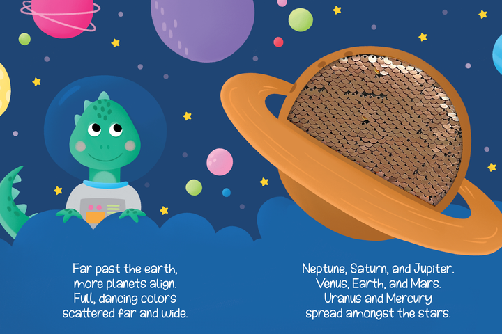 1-2-3 Blastoff - Sensory Storybook with 2-Way Sequins