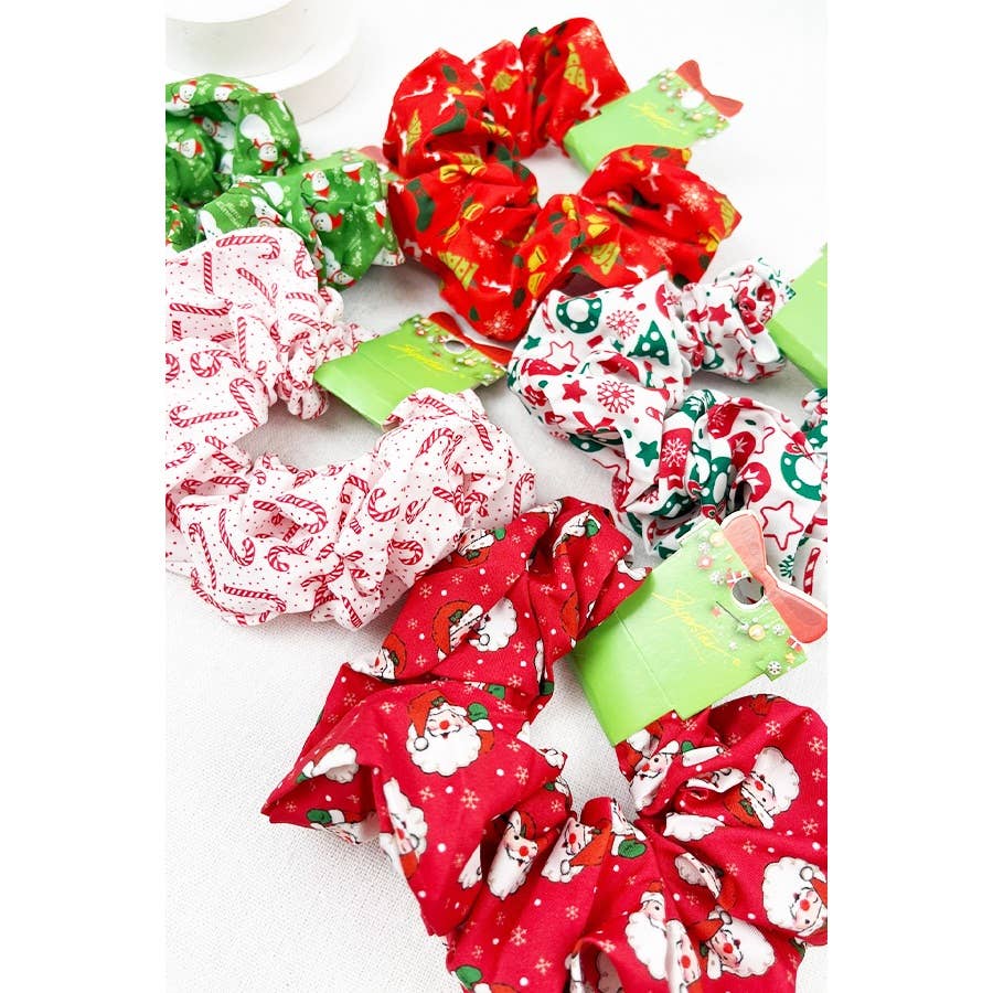 Big Size Christmas Fabric Hair Scrunchies