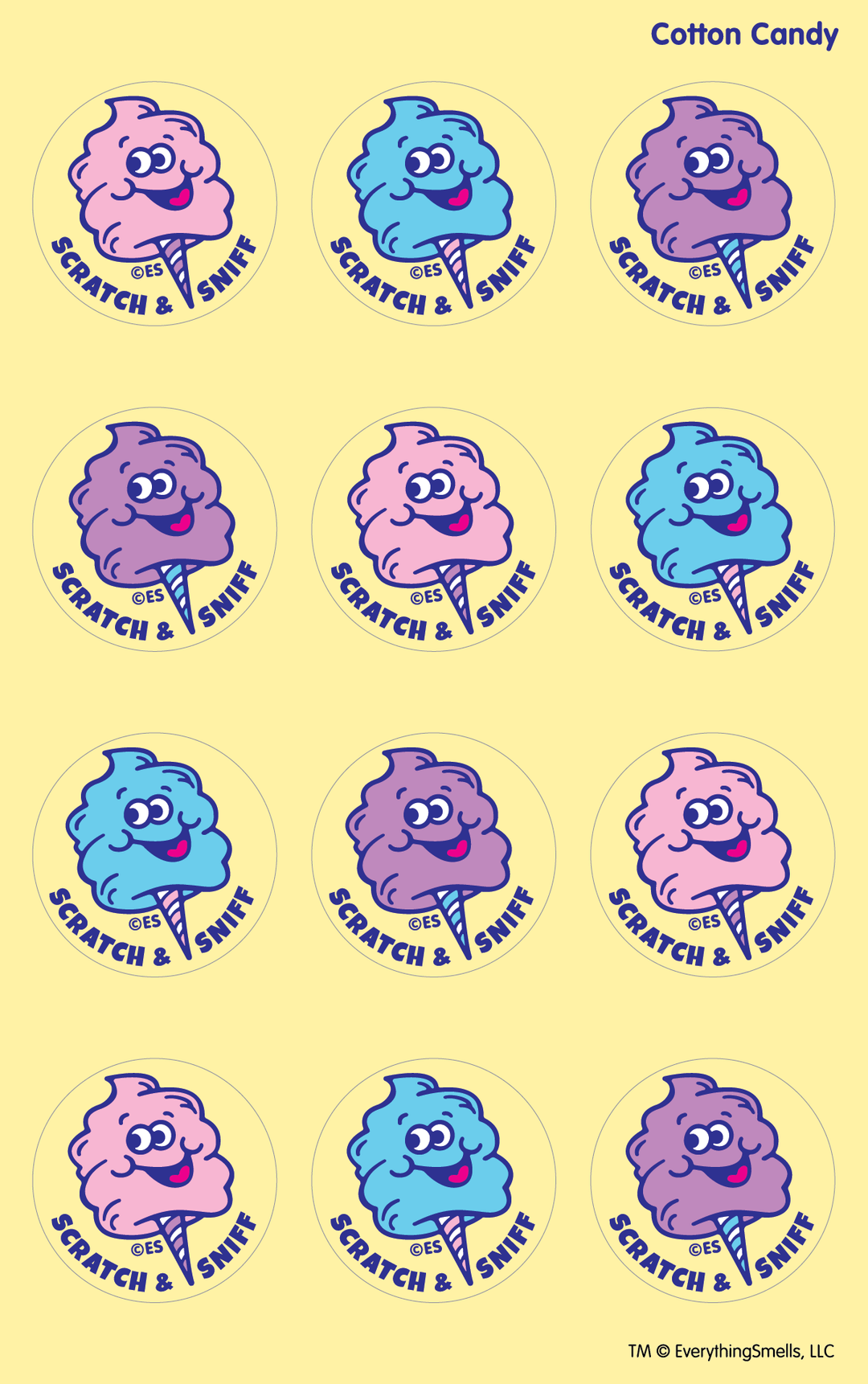 Cotton Candy EverythingSmells Scratch & Sniff Stickers