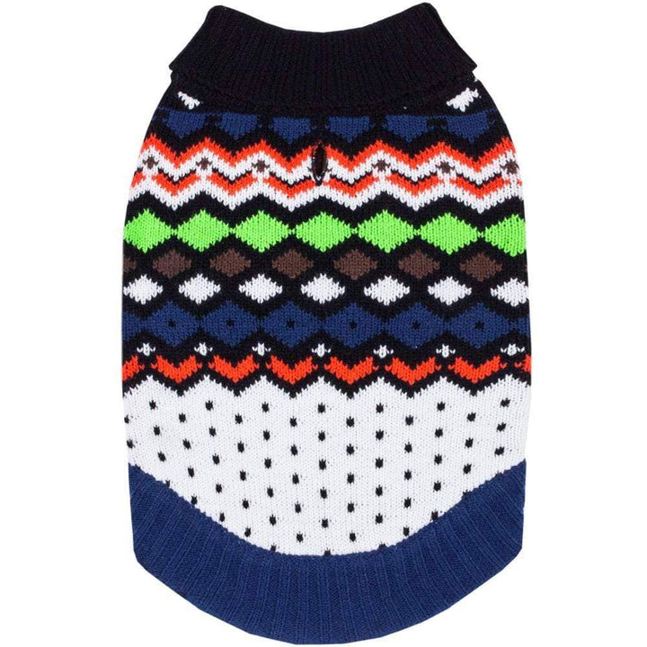 Over the Rainbow Multicolor Shawl collar Dog Sweater