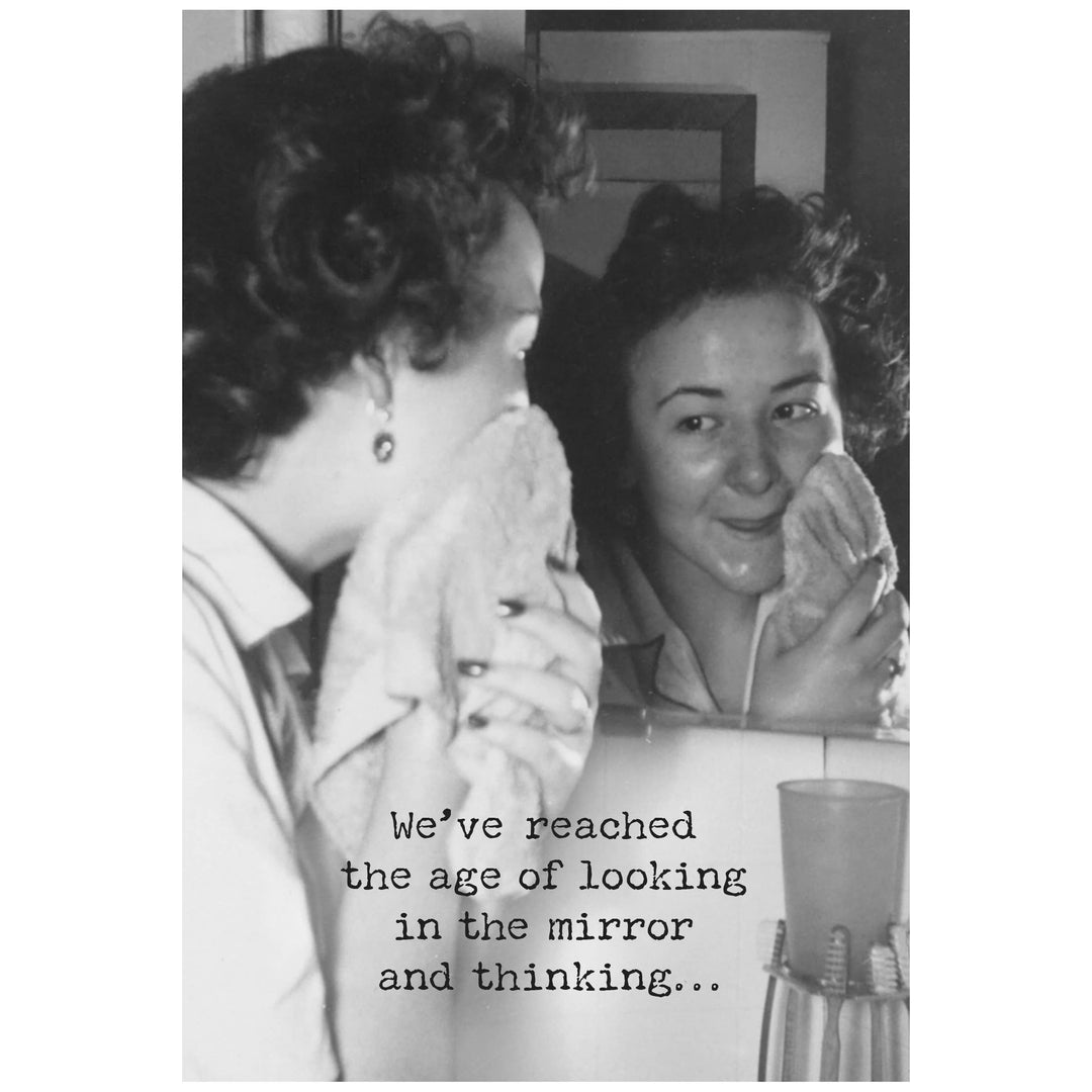 Looking In The Mirror Greeting Card