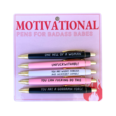 Motivational Pens For Badass Babes (mothers day, gift)