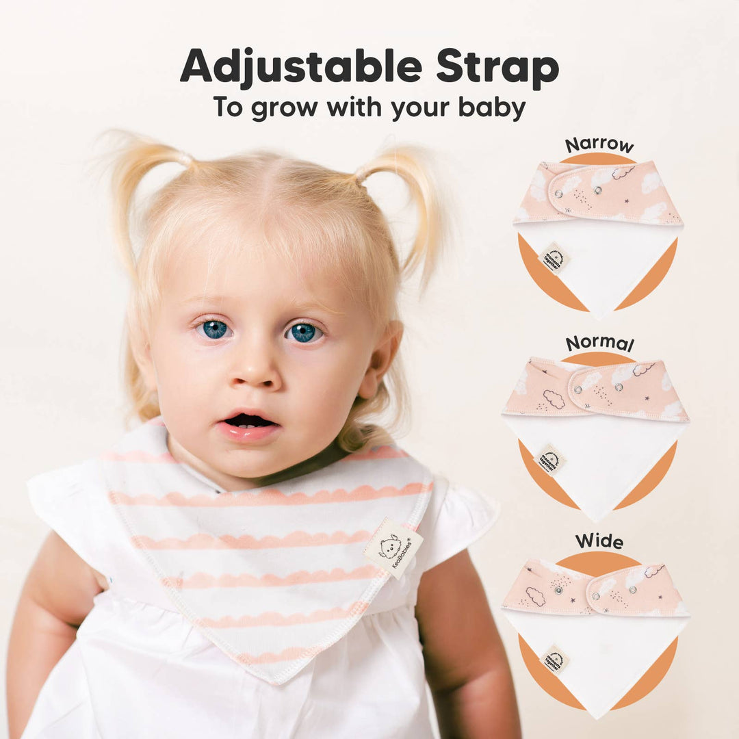 8-pack Baby Bandana Bibs for Girls and Boys