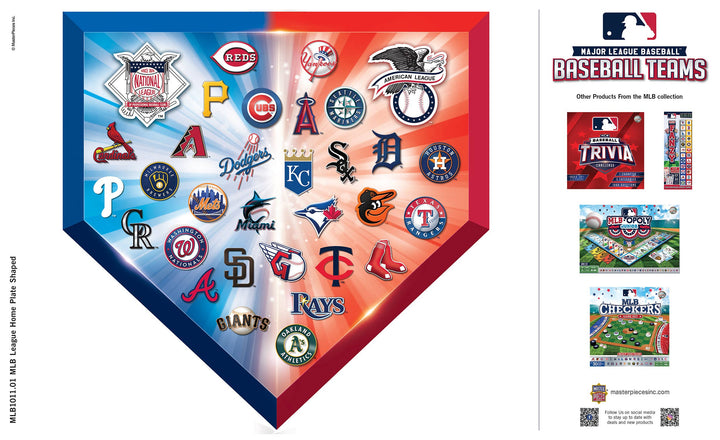 MLB - Home Plate 500 Piece Shaped Puzzle