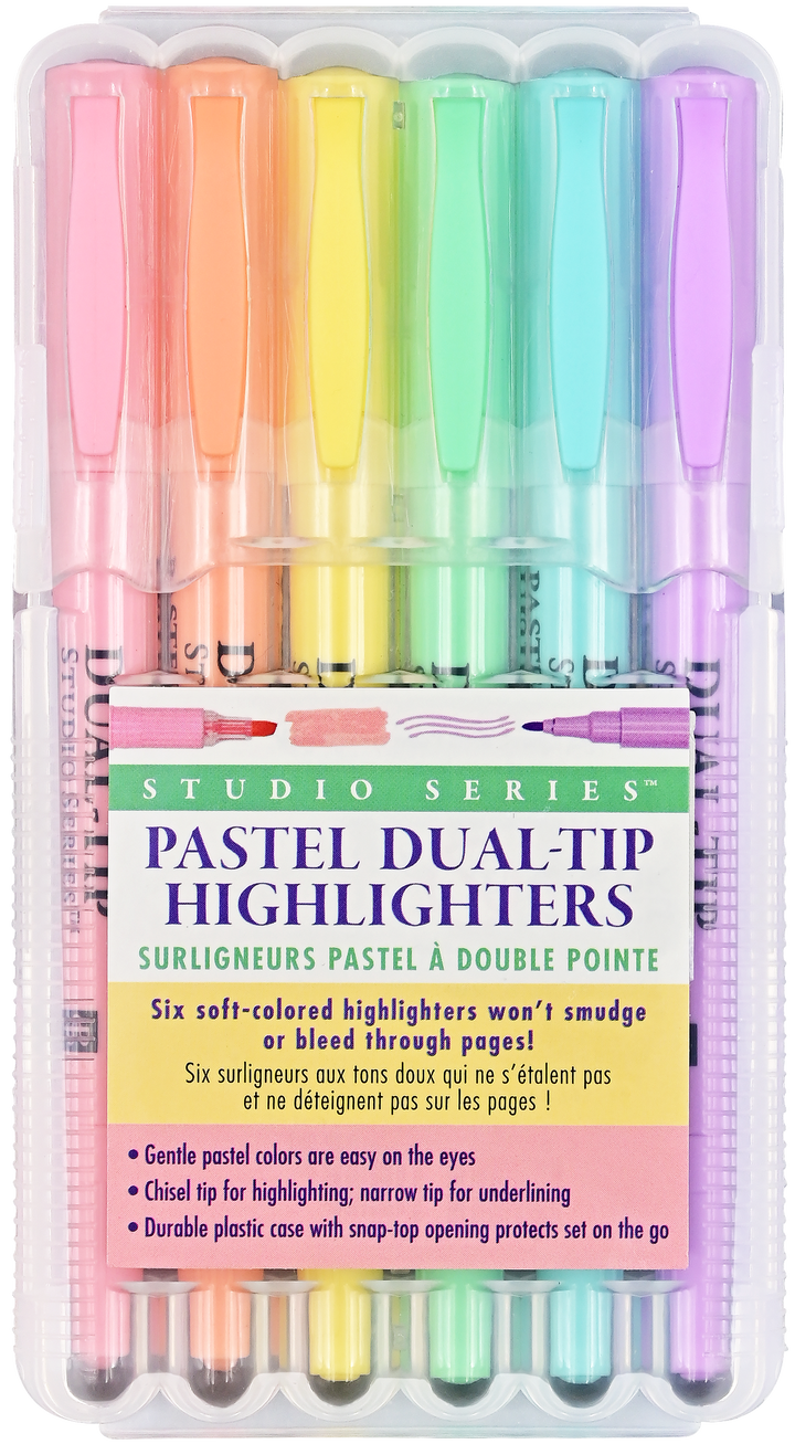Studio Series Dual-Tip Pastel Highlighters (Set of 6)
