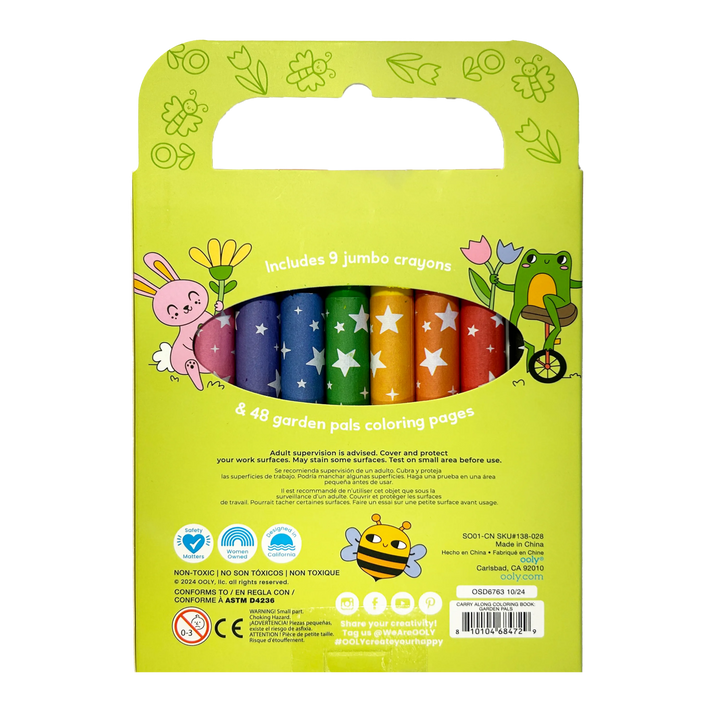 Carry Along! Coloring Book and Crayon Set - Garden Pals