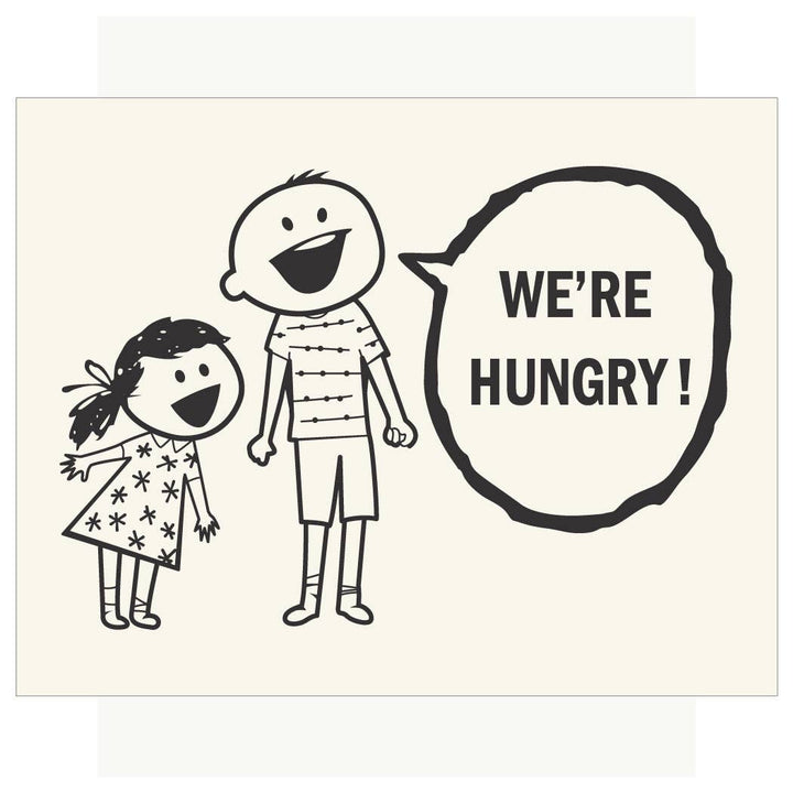 2.5'' x 3.5'' We're Hungry Kids Magnet