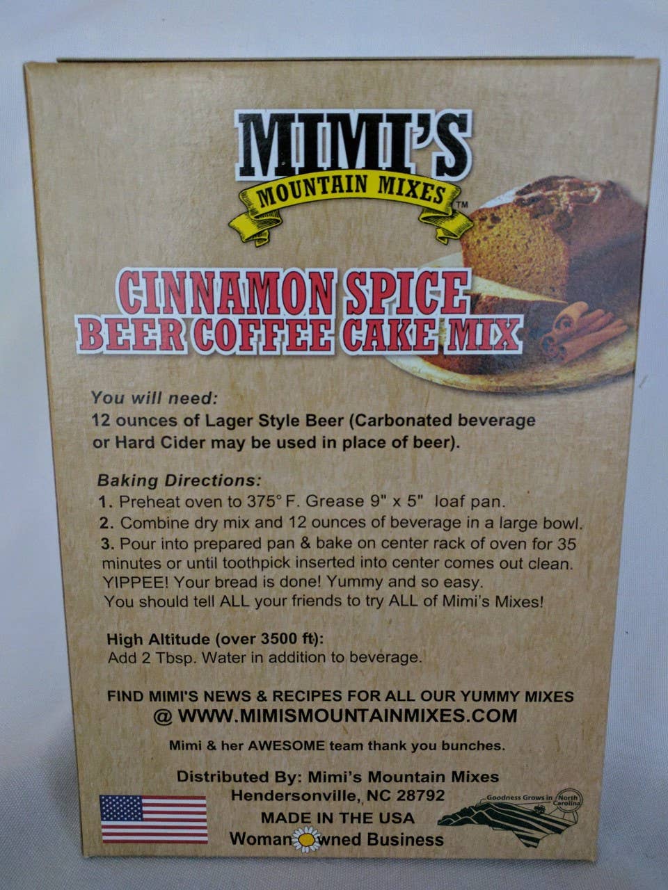 CINNAMON SPICE BEER COFFEE CAKE MIX