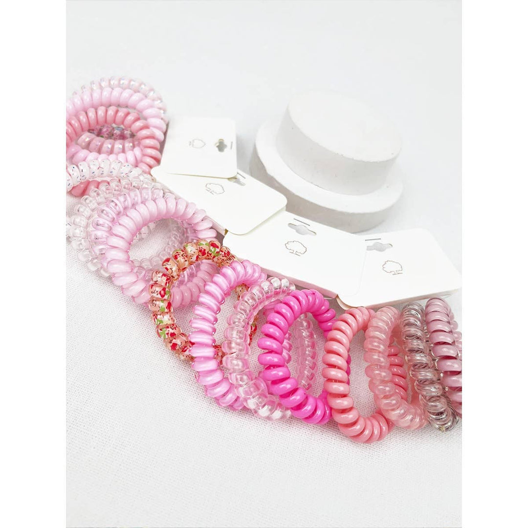 Pink Shades  Spiral Hair Ties