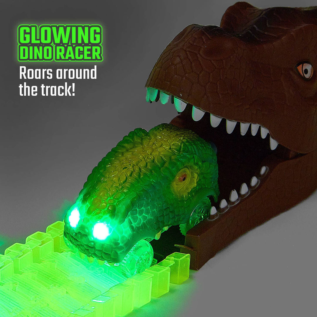 Dino Race Track Xmas Playset Toy Gift For Kids, Boys, Girls