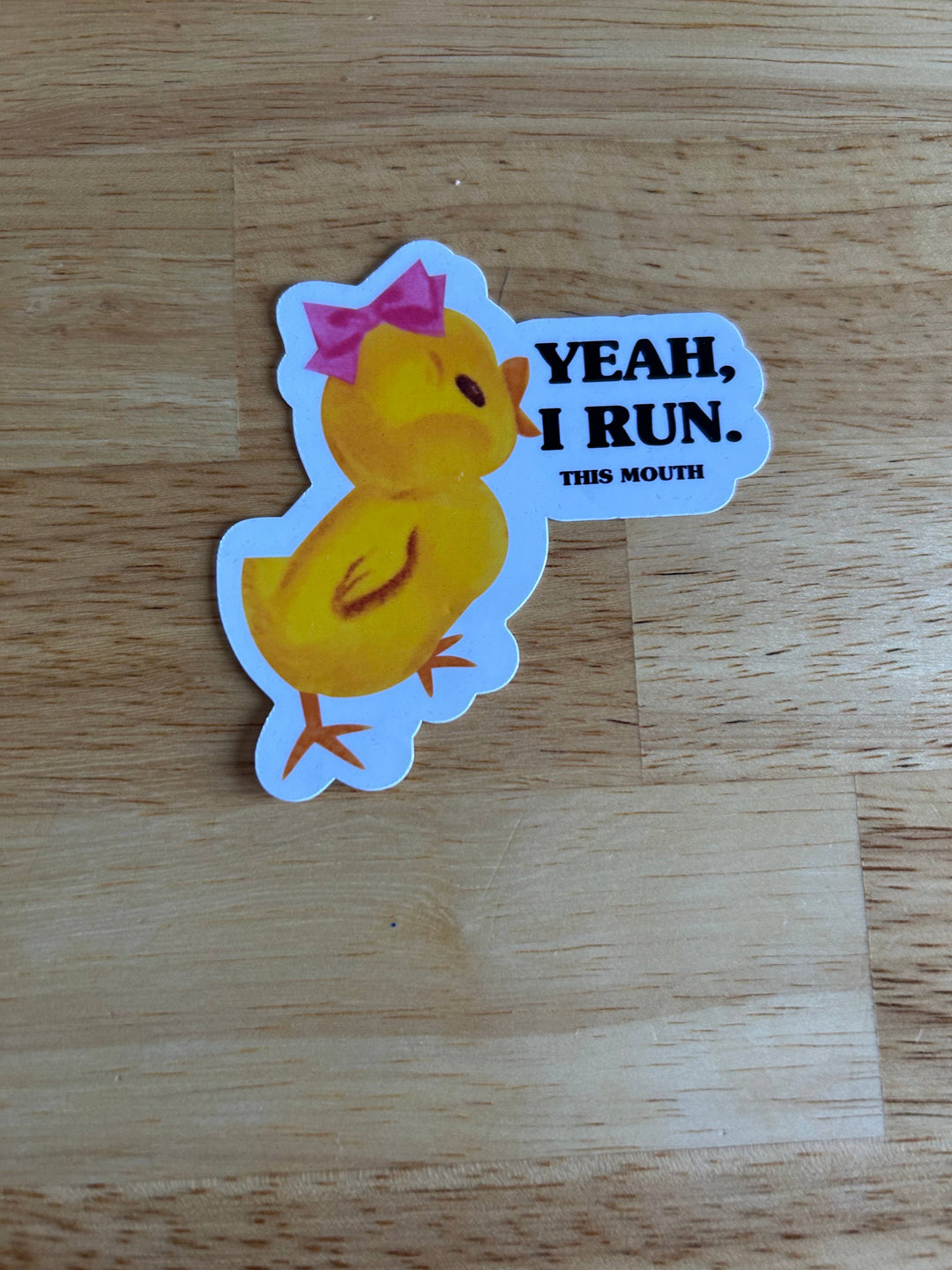 "Yeah, I Run. This Mouth"