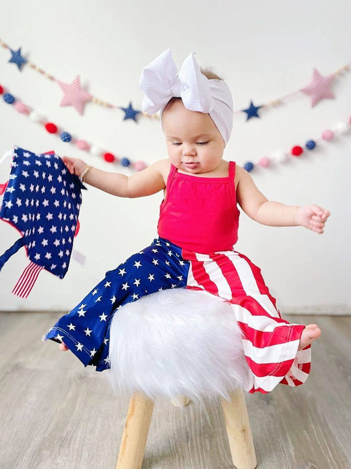 USA Flag Military Taggy Comfort Crinkle Tag Square Toy