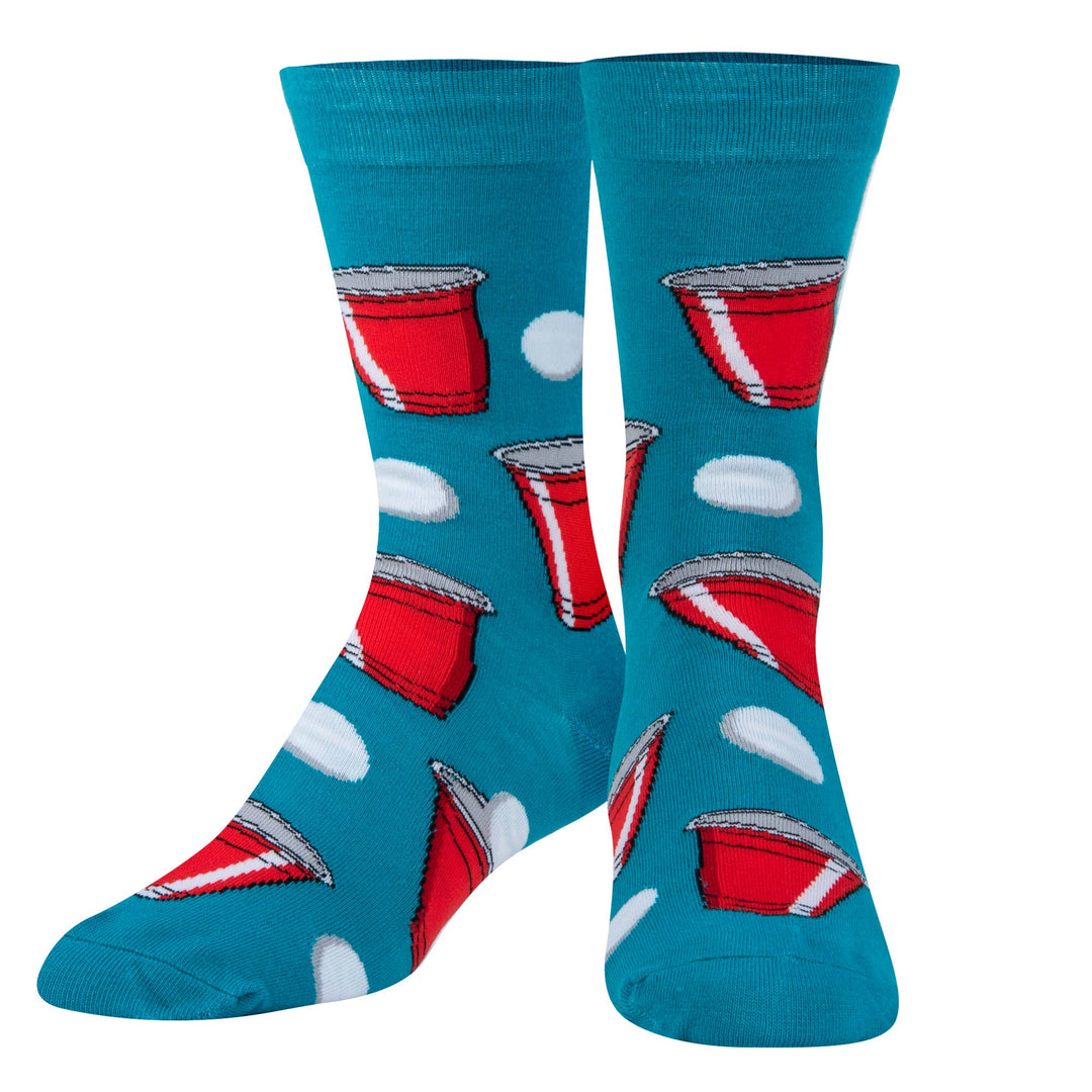 Crazy Socks - Mens Crew - Beer Pong