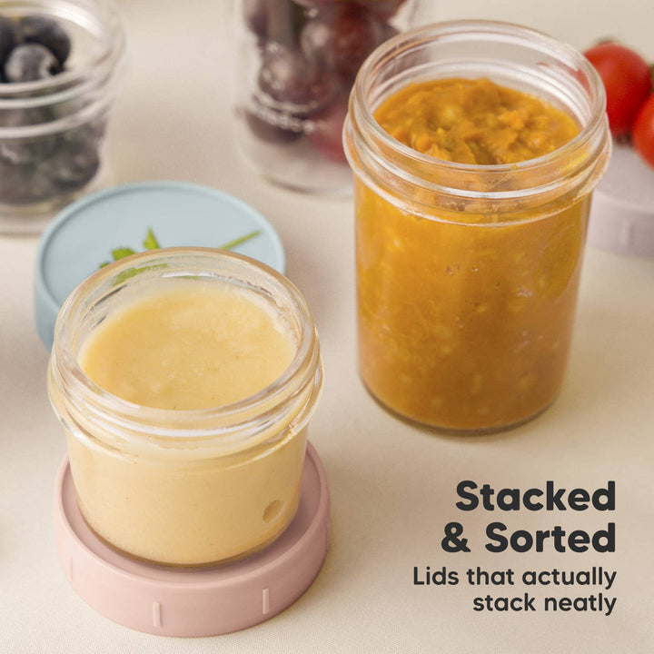 8pk Prep Baby Food Storage Containers, Leak-Proof Food Jars