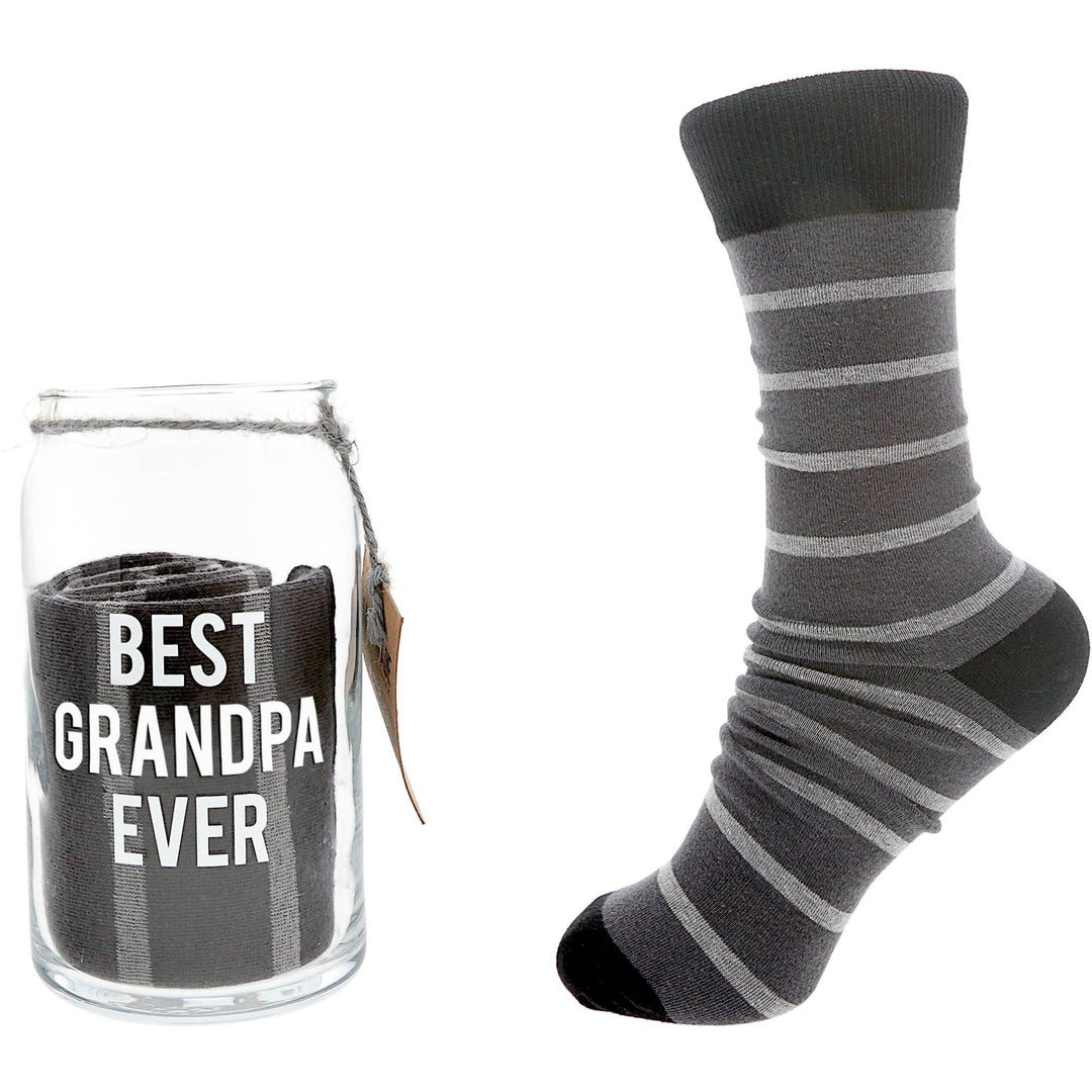 Best Grandpa - 16 oz Beer Can Glass and Sock Set