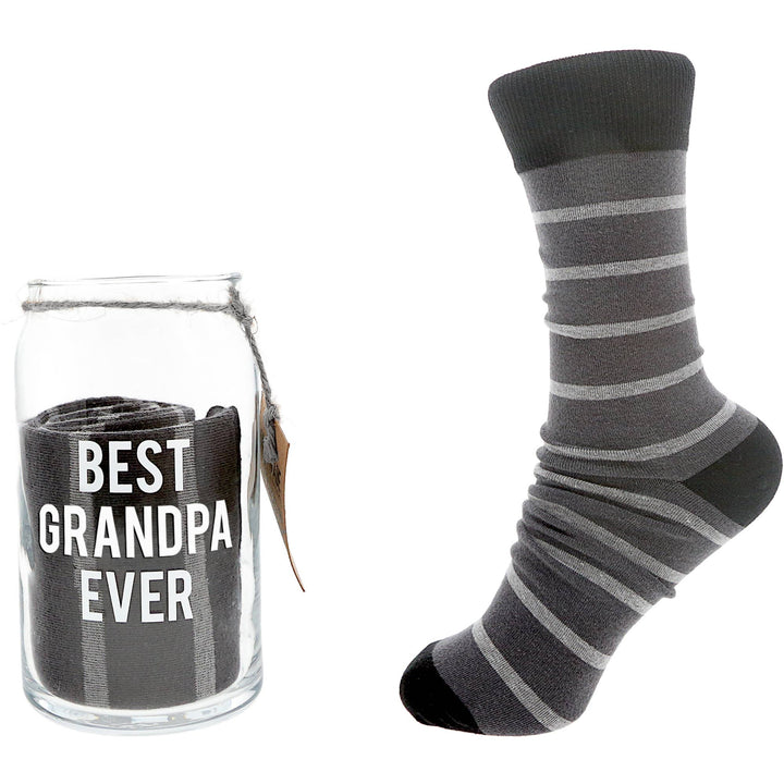 Best Grandpa - 16 oz Beer Can Glass and Sock Set