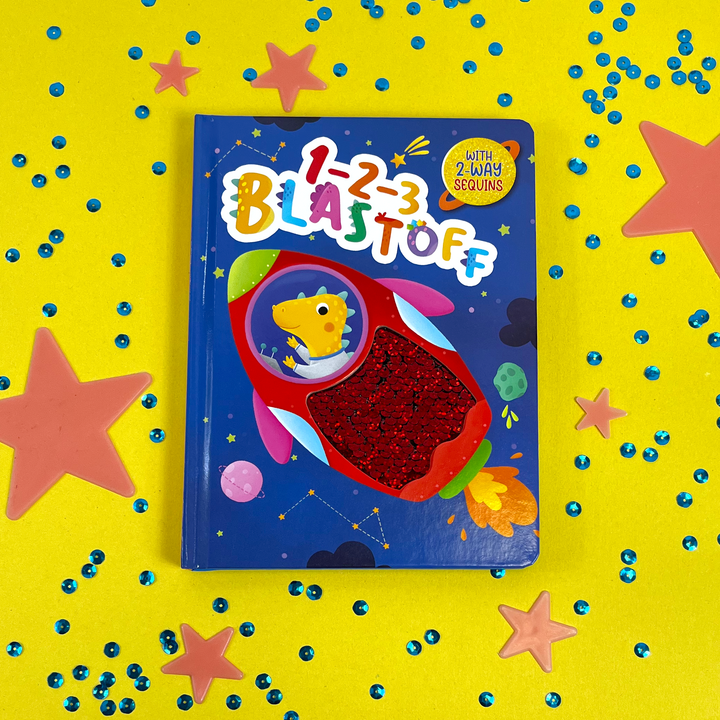 1-2-3 Blastoff - Sensory Storybook with 2-Way Sequins