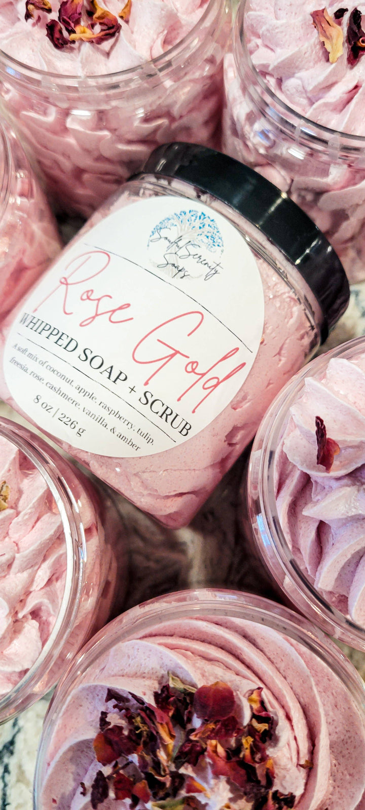 Rose Gold Whipped Soap + Scrub