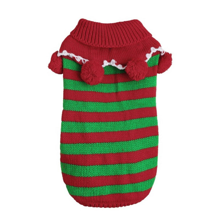 Chrismoo -  Christmas Striped Pet Sweater