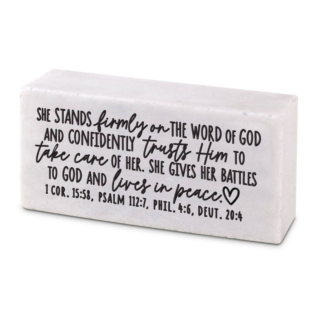 LCP Scripture Block She Stand Firmly On Word