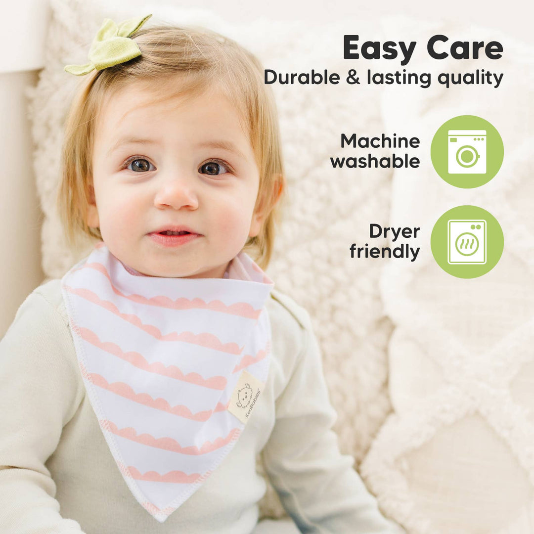 8-pack Baby Bandana Bibs for Girls and Boys