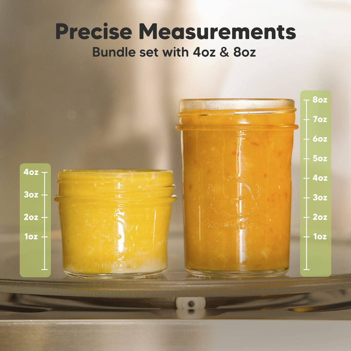 8pk Prep Baby Food Storage Containers, Leak-Proof Food Jars