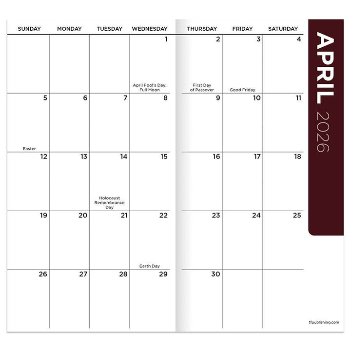 2026-2027 Lemon Blossom Small Monthly Pocket Planner